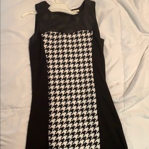 Black and white checkered dress